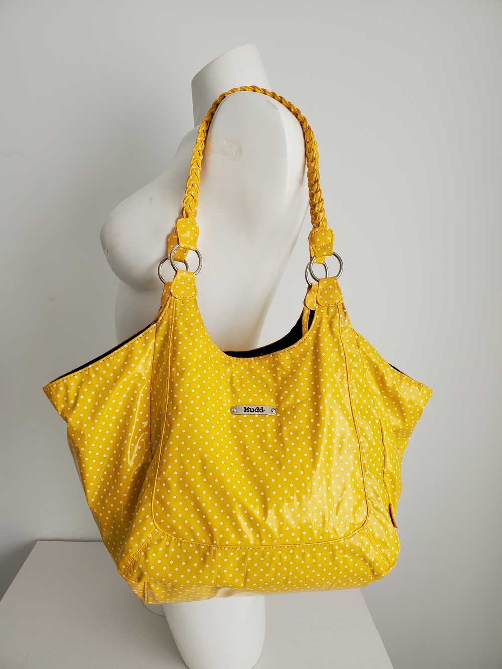 Mudd Yellow Polka Dot Shoulder Bag - Vintage - Y2k